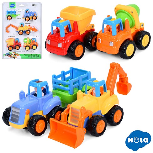 Набір машинок 326 (36шт) інерц-я, будтехніка, 4шт, від 9см, в слюді, 34-24,5-8,5см