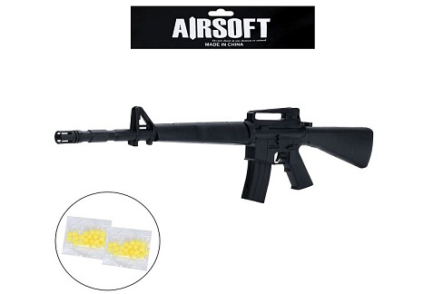 Автомат 223-A1 (48шт) 60см, пластикові кулі, у пакеті, 63-18-4см