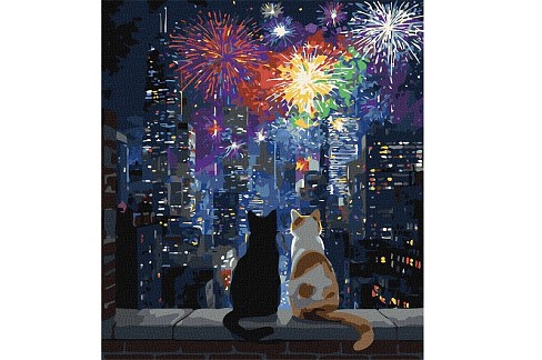 Картина по номерах Нічне побачення" 40х50см  KHO6876"