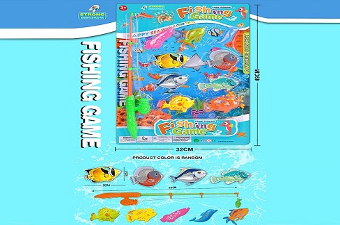 Рибалка арт. 272-504A (102шт/2) вудка, 8 рибок,  планшет 49*32см.