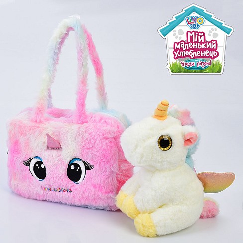 М'яка іграшка CH6020 (24шт) єдиноріг, 30см, сумка, в пакеті, 30-22-8см