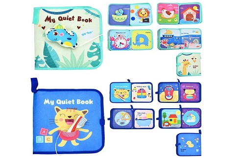 Гра 025-1-2 (60шт) книжка, бізікнижка, 21-22-2см, кріплення-липучки, рухливі деталі, 2 види, у пакет