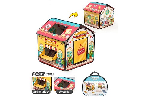 Намет MR 1577 (6шт) будинок, магазин, 85-85-в101см, вікно-прилавок, дах з вікном, вхід (накидка, зав