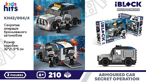 Конструктор Kids hits IBLOCK JUNIOR арт. KH42/004/4 (24шт/2)  241дет. короб. 32*21.5*5