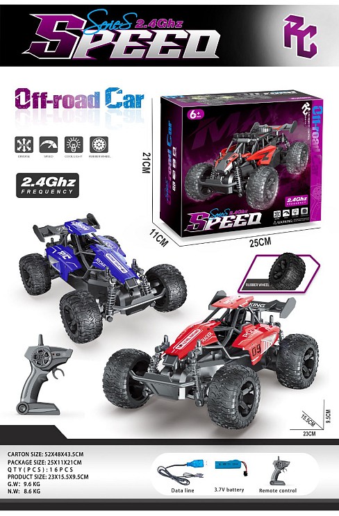 Машина р/к арт. DH666-84D-1 (16шт)  акум 2кольора, короб. 25*11*21см