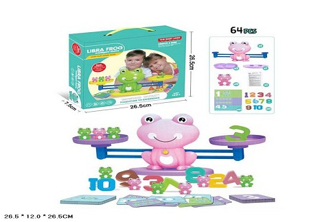 Гра Ваги- збережи баланс" арт. SSD-6688 (36шт/2) картки із завданнями, цифри, жабенята, короб. 26,5"