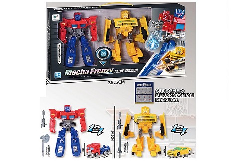 Трансформер 894-6 (18шт) TF, набір 2шт, робот 15см+машина, зброя, в кор-ці, 35,5-20,5-6см