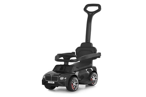 Каталка-толокар M 6252EL-2 (1шт) бат.ручка, муз, світло, шкіра, підсклянник, MP3, BLUETOOTH, чорний