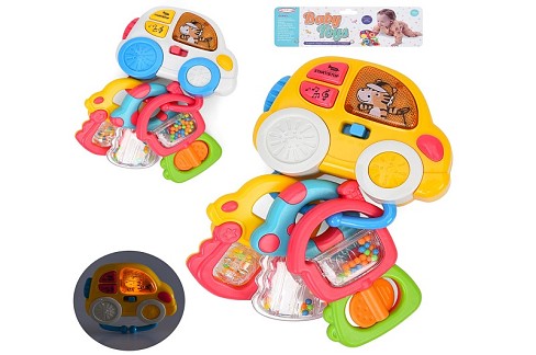 Брязкальце 8431A-2 (30шт) брелок (машина з ключами), 11-17-6см, музика, світло, 2 режими гучності, т