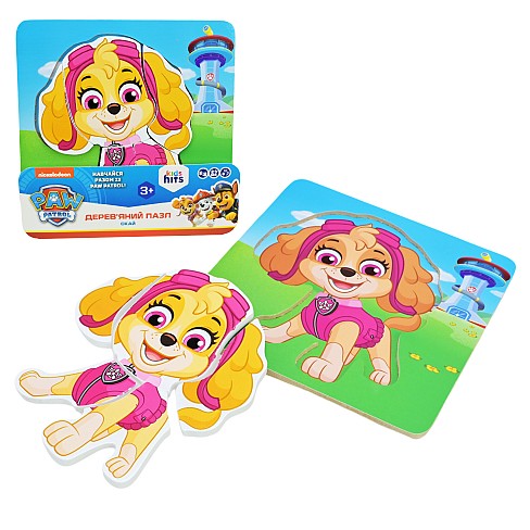Іграшка дерев'яна KidsHits Paw Patrol арт. KH20/056  пазли-вкладиші у плівці 14,8*14,8*0,6 см