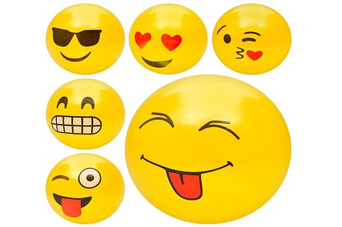 М'яч дитячий MS 4565 Упак6шт(240шт) 9 дюймів, 57-60г, принт-смайл, мікс видів