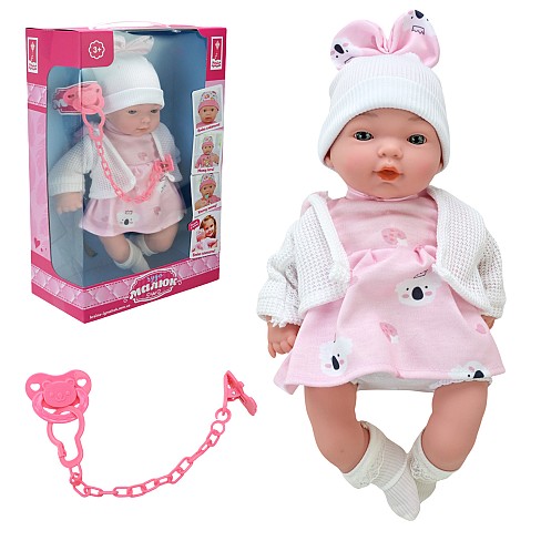 Пупс Чудо Малюк" арт. PL-524-101 (12шт)   м'яконабивний, муз короб. 37*10,5*23см"