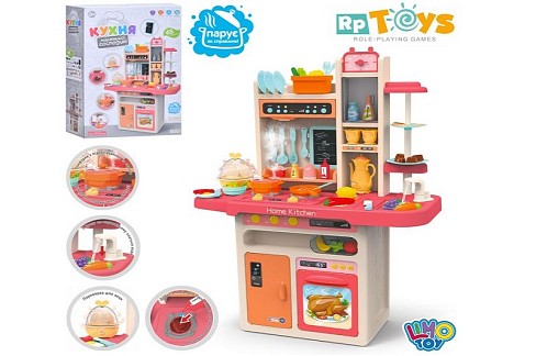 Кухня 889-162 (4шт) 93,5-71-28,5см, плита, духова шафа, продукти, льеться вода, музика, звук, світло