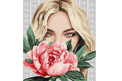 Картина по номерах Барвиста поезія: Півонія" 40х50см  KHO8599"