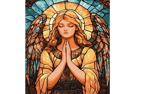 Набір для розпису по номерах Вітраж. Я прошу у небес" 40х50см KHO8606"