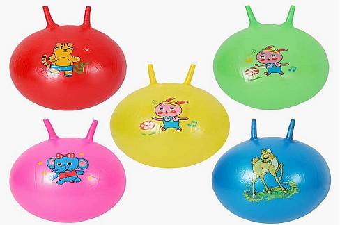 М`яч для фітнесу C 74520 (40) діаметр 27 см, висота з вушками 40 см, у пакеті, МІКС