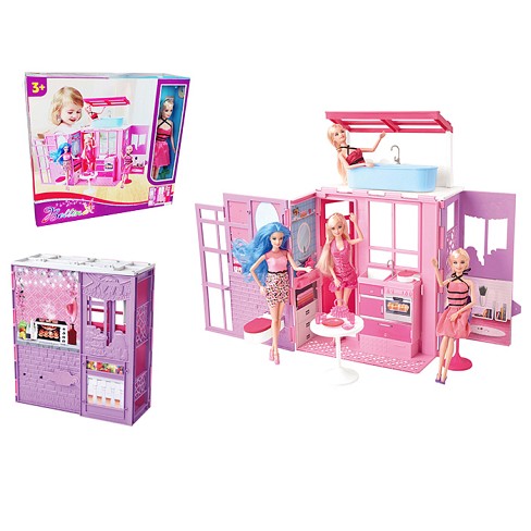 Будиночок 68339 (12шт) 70-20-в52см, кухня, ванна, меблі, лялька 28см, аксесуари, в кор-ці, 40,5-37,5