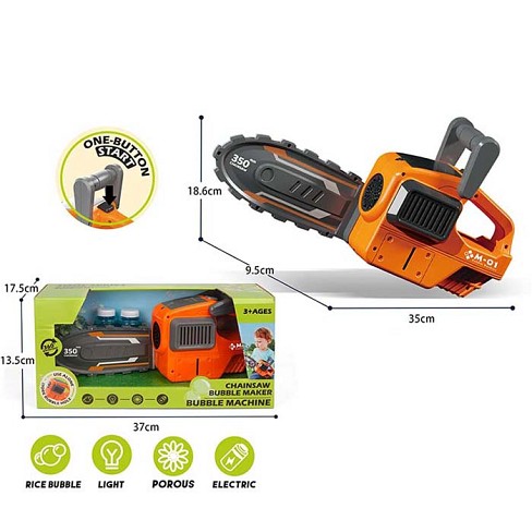 Бензопила P81598 (18шт) 35см, мильна гра-2запаски 10,5см, світло, на бат-ці, в кор-ці, 37-17,5-14см