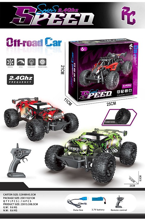 Машина р/к арт. DH666-84A-1 (16шт)  акум. 2кольора, короб. 25*11*21см