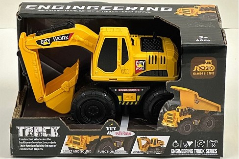 Машина арт. 210-122C (96шт/2) будтехніка,батар.,свiтло,звук,у короб.19,5*11,5*10см