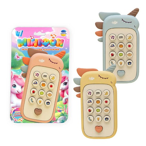 Телефон 90313 (96) WToys", 3 види, УКР. МОВА, пісні, цифри, фрази, скоромовки, загадки, казки"