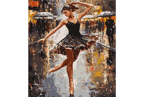 Картина по номерах Грація дощу" 40х50см  KHO8689"
