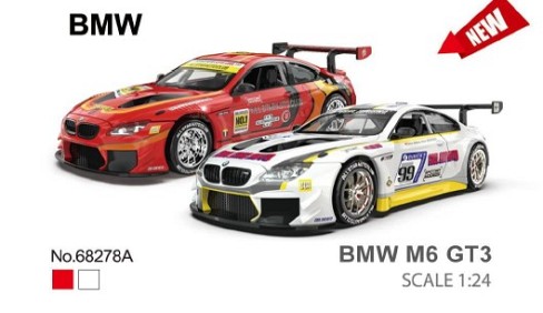 Машина мет. АВТОПРОМ арт.  68278A (12шт/2 ) 1:24 BMW M6 GT3",батар.,світло,звук,відкр.двері,капот,б"