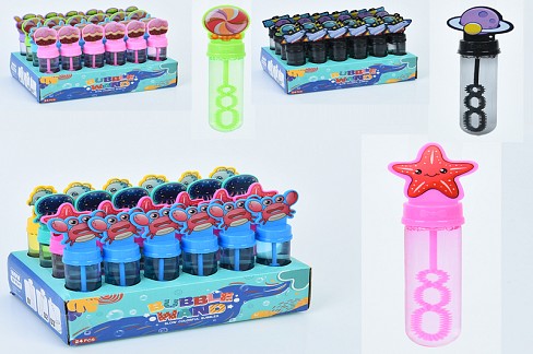 Мильні бульбашки 20588-28B-29B Упак24шт(240шт) 13,5см, мікс вид, 24шт(4види) в дисплеї, 20-14-13,5см