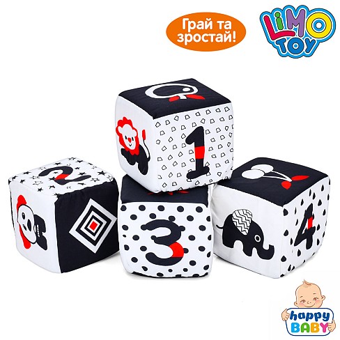 Кубики 9151A (40шт) набір 4шт, 8,5см, цифри,англ.букви,тварини,транспорт,фігури, фрукти/ягоди, м'які