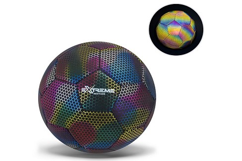 М'яч футбольний арт. FB25686  №5, PU 380 гр, 1 колір світловідбивний