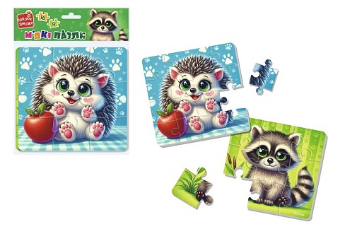 Гра розвиваюча Vladi Toys м'які пазли Єнот та їжачок" VT1102-36"