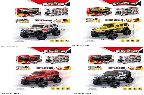 Іграшка машина батар арт. A25-9/10/11/12  4 види,у коробці 25,5*12,7*14,5см