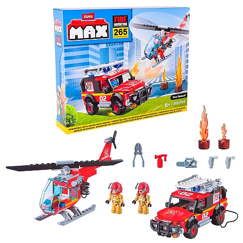 Конструктор Zuru MAX CITY Пожежники арт. 83166 (12шт) 265 дет., короб.