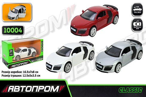 Іграшка машина мет. АВТОПРОМ  арт. 10004 (48шт/2)  5 Audi R8 GT, відкр.двері, у кор.16,5*7*8см"