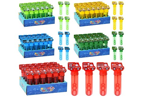 Мильні бульбашки 20588-17B-18B-19B-20B-21B Уп24шт(216шт)13см, кришка-машина, 5вид диспл(пожежна, буд