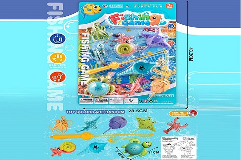 Рибалка арт. 272-501A (96шт/2) вудка, 8 рибок,  планшет 43,2*28,5см.