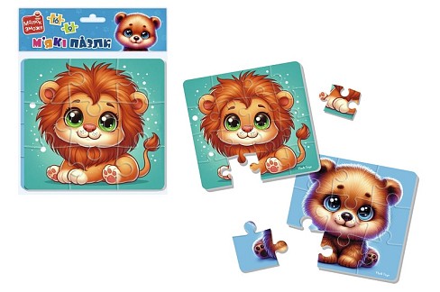 Гра розвиваюча Vladi Toys м'які пазли Левеня та ведмежатко" VT1102-39"