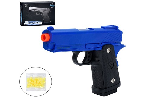 Пістолет V314-Blue (48шт) 19см, пластикові кулі, синій, в кор-ці, 23-17-4см