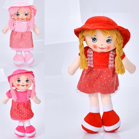 Лялька YG0011 (40шт) 44см, м'яконабивна, петелька, 3 кольори, у пакеті, 23-44-12см