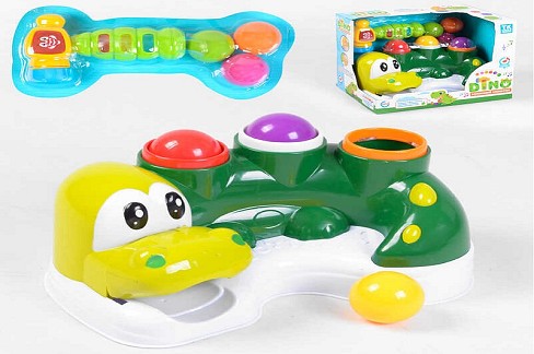 Музична стукалка 69411 (24/2) TK Group", "Динозавр", на батарейках, світлові та звукові ефекти моло"