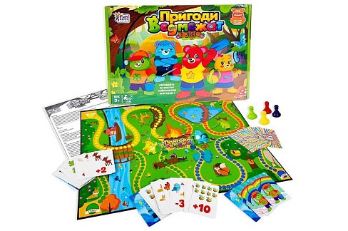 Настільна гра Пригоди Ведмежат" 13485 (18) "4FUN Game Club", у коробці"