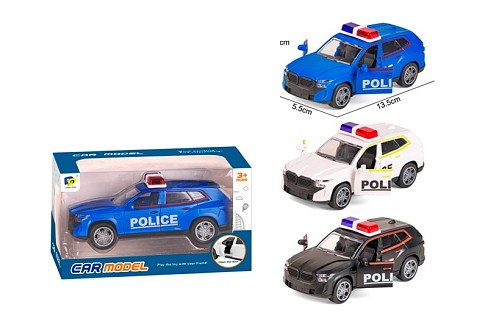 Джип DD2821A (72шт) інерція, 13,5см, поліція, відчиняються двері, гумові колеса, 3 кольори, в кор-ці