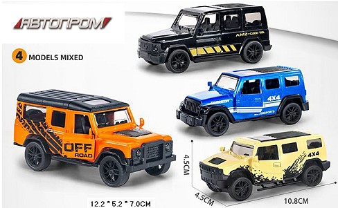 Машина мет. АВТОПРОМ  арт. AP4387 (96шт/2) 1:43,4 виду, відкр.двері, короб.12 * 7 * 5см