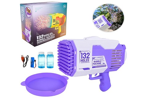 Пістолет з мильними бульбашками KB 1293 Штрих = 90842 (24) підсвічування, 132 отвори, 2 пляшки
