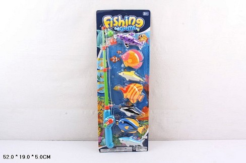 Рибалка арт. 2293B (120шт/2) вудка, 6 рибок,  планшет 52*5*19см.