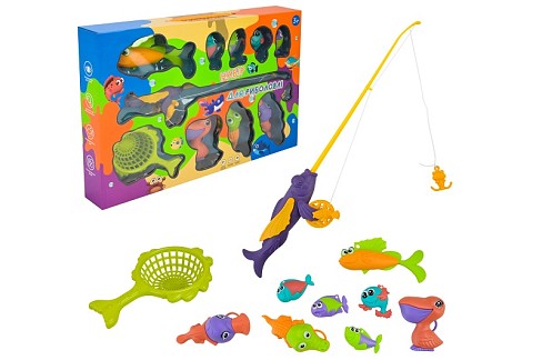 Рибалка арт. PL-725-40 (42шт/2) вудка, 8 рибок, сачок, короб. 41*6*27 см.