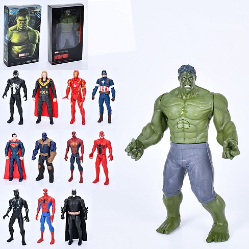 Фігурки для гри LK4028 (24шт) AV, супергерой, 30см, звук, світло, 13видів, бат(табл), в кор-ці, 18-3