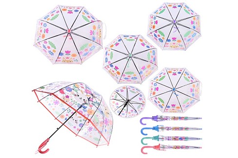 Парасолька арт. RST035A 4 види 8 спиць*50см купол 70см довжина 65см