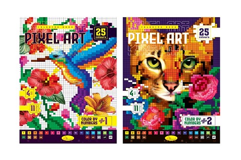 Видання для дозвілля серія PIXEL ART" МІКС УПАК6шт"