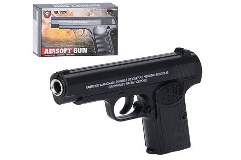 Пістолет 112C (54шт) 14см, стріляє пластиковими кулями, в кор-ці, 17,5-12-3,5см